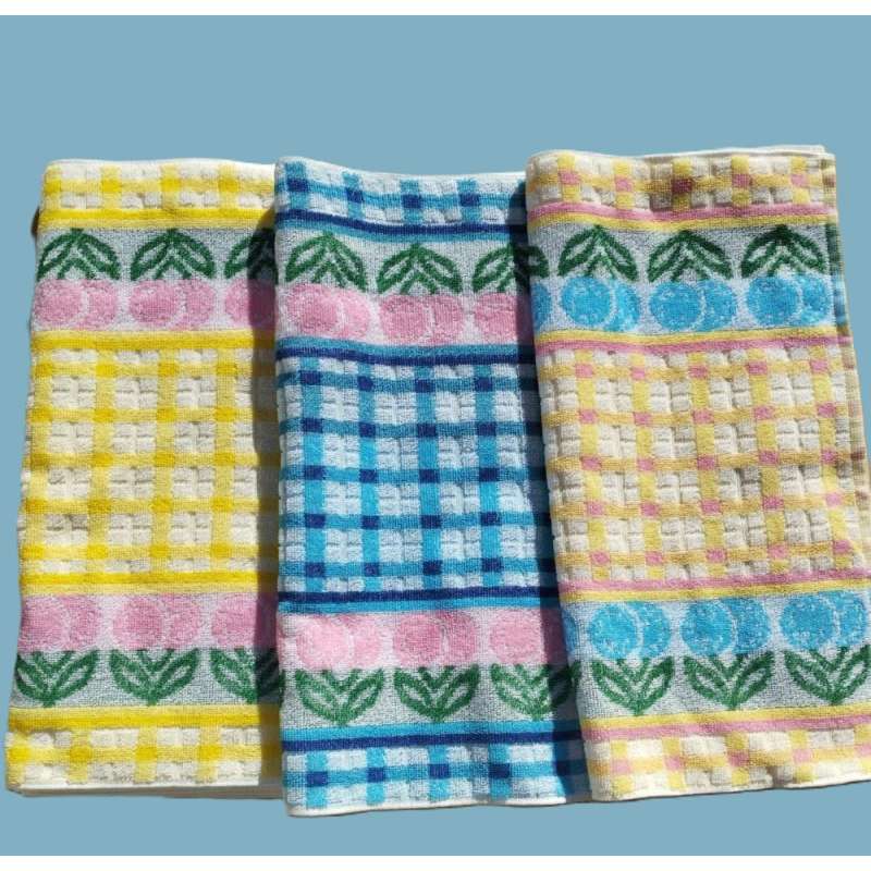 Paño de cocina rizo, modelo ciruelas color surtido